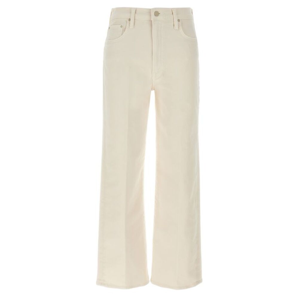 Mother Denim White Cotton High-Waisted Women's Jean
